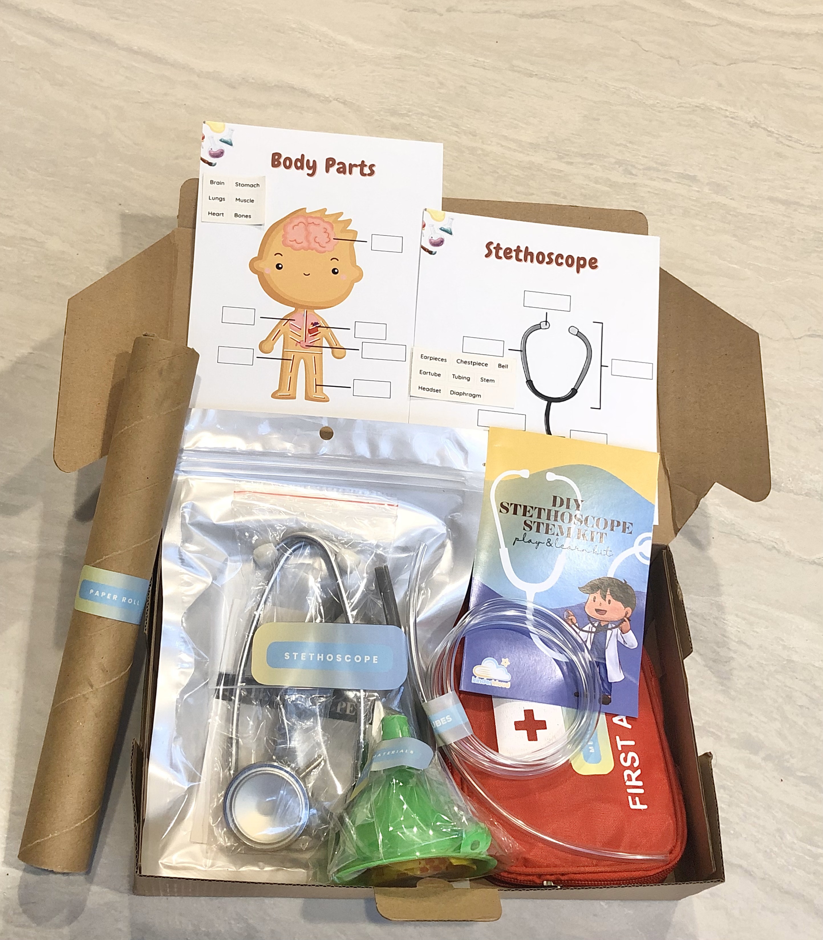 image of photo of diy stethoscope activity kit dream high bumblebook