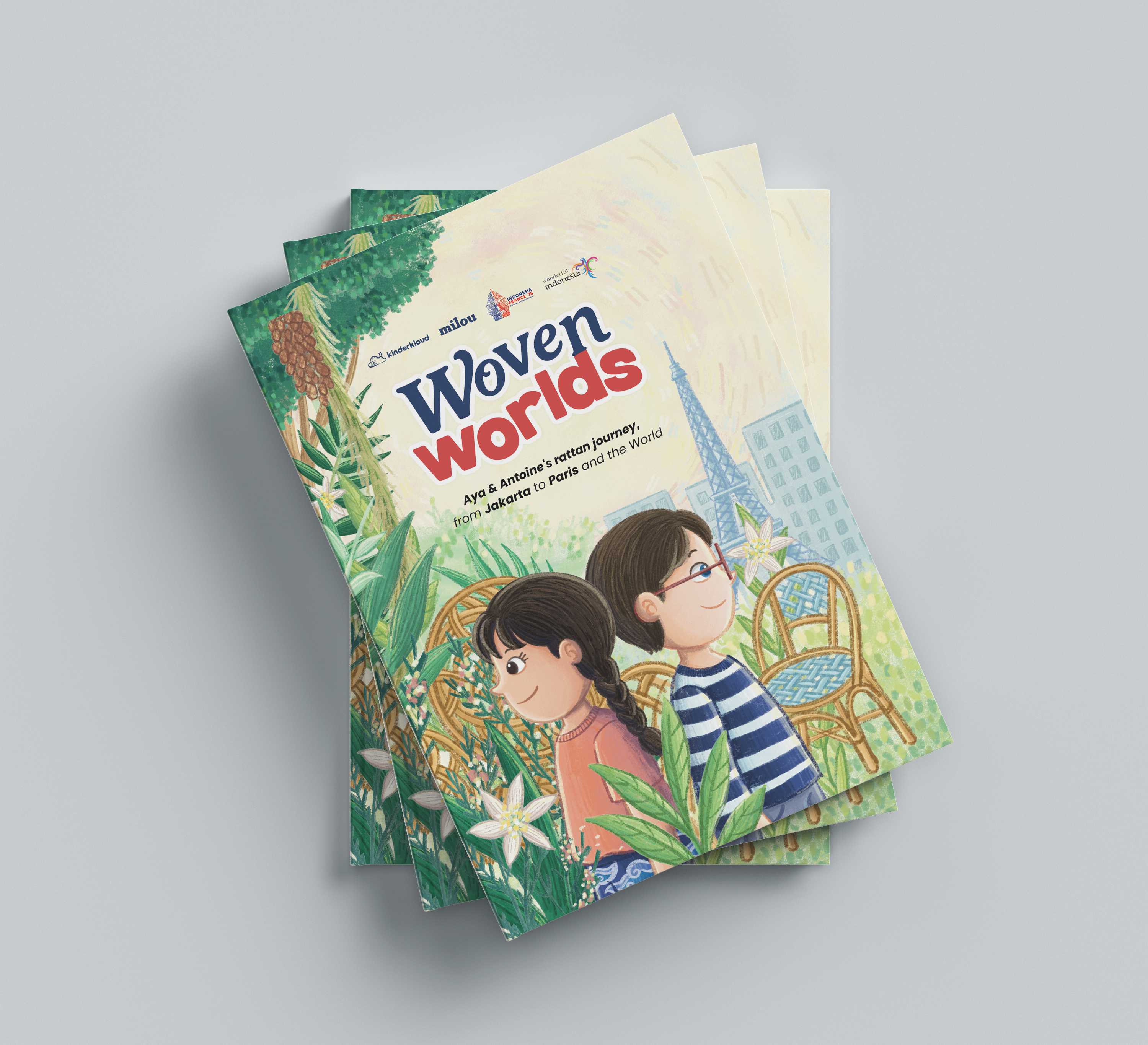 photo of woven worlds book cover kinderkloud
