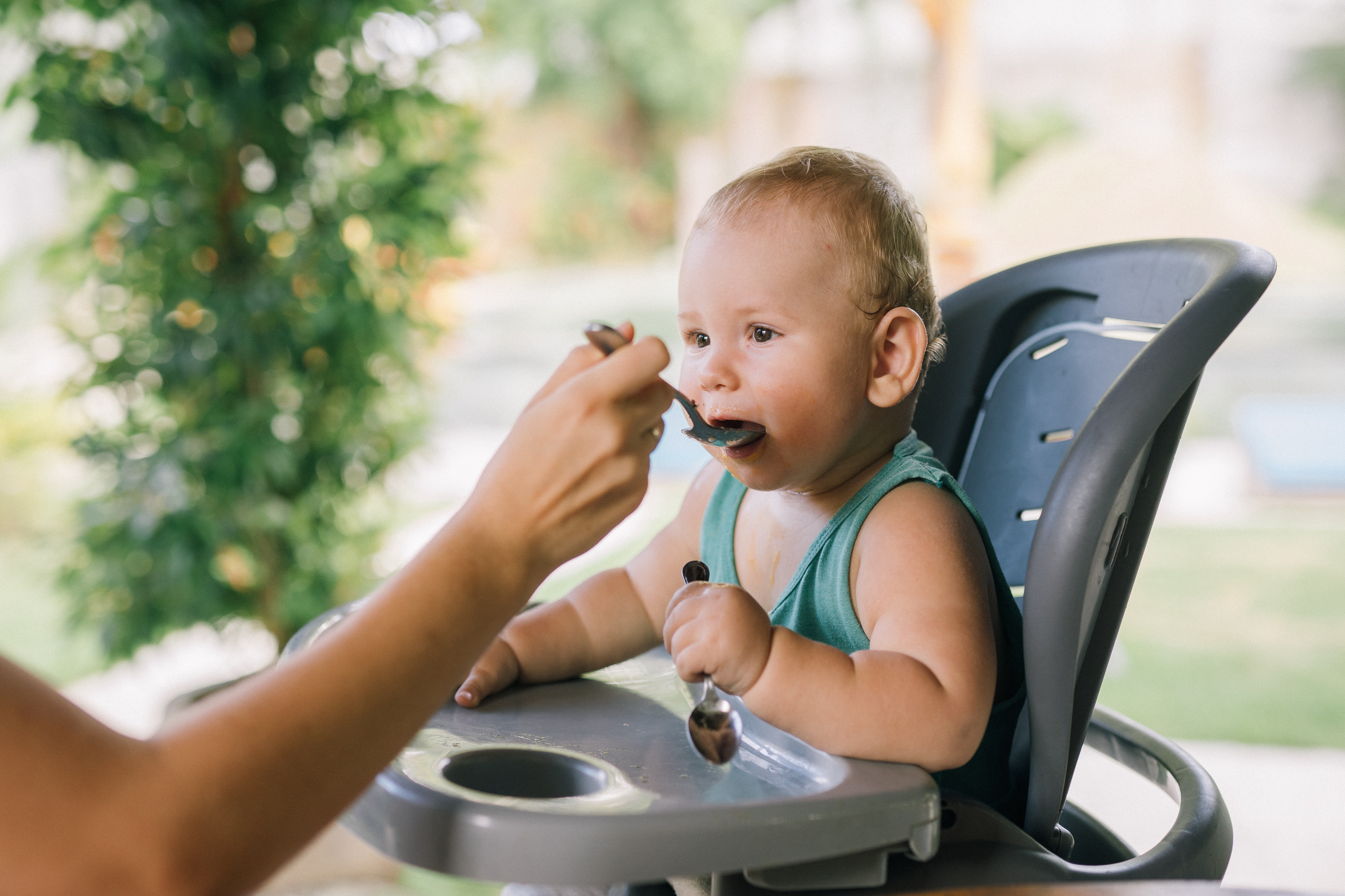 6 months baby start to eat solid food