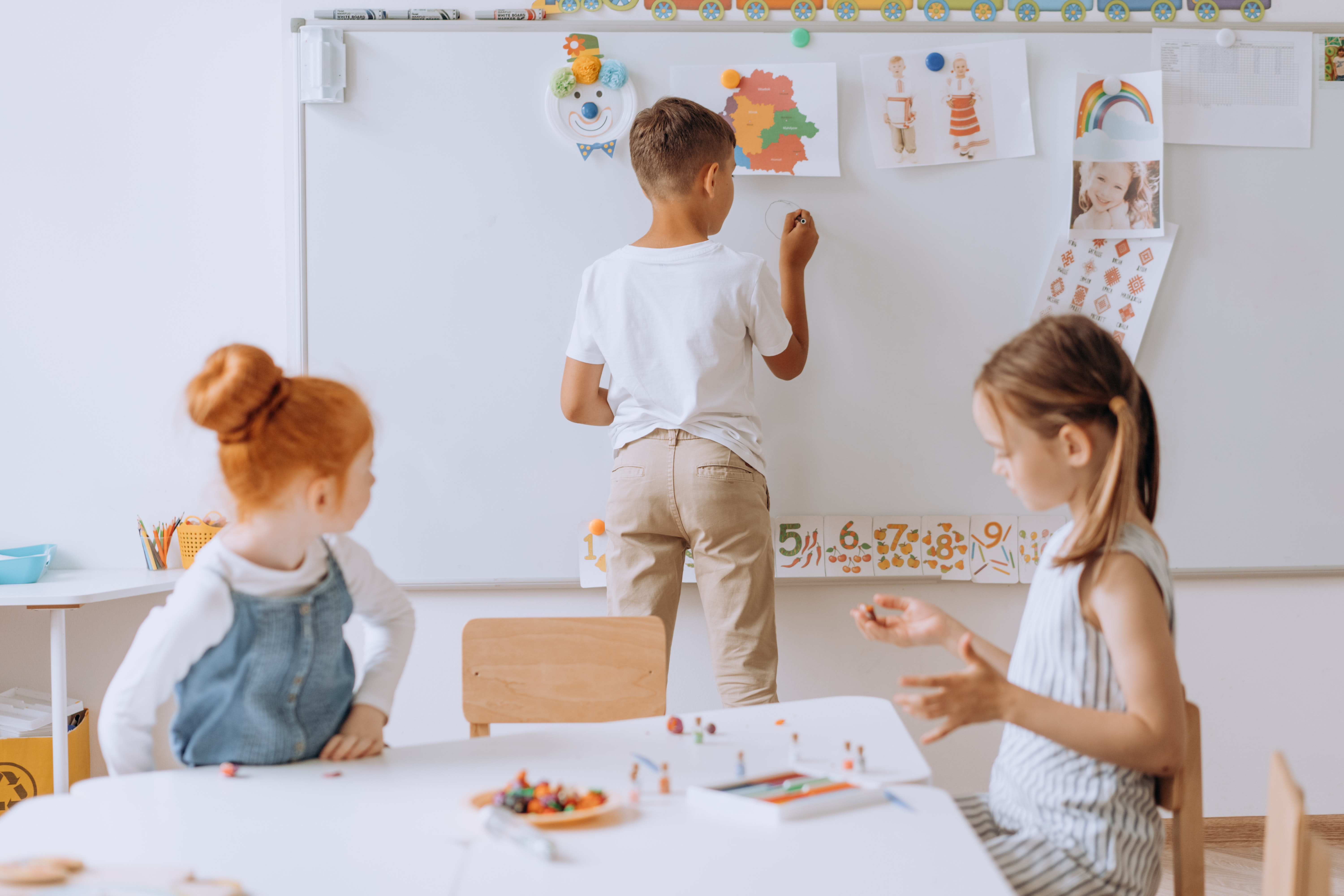 children studying