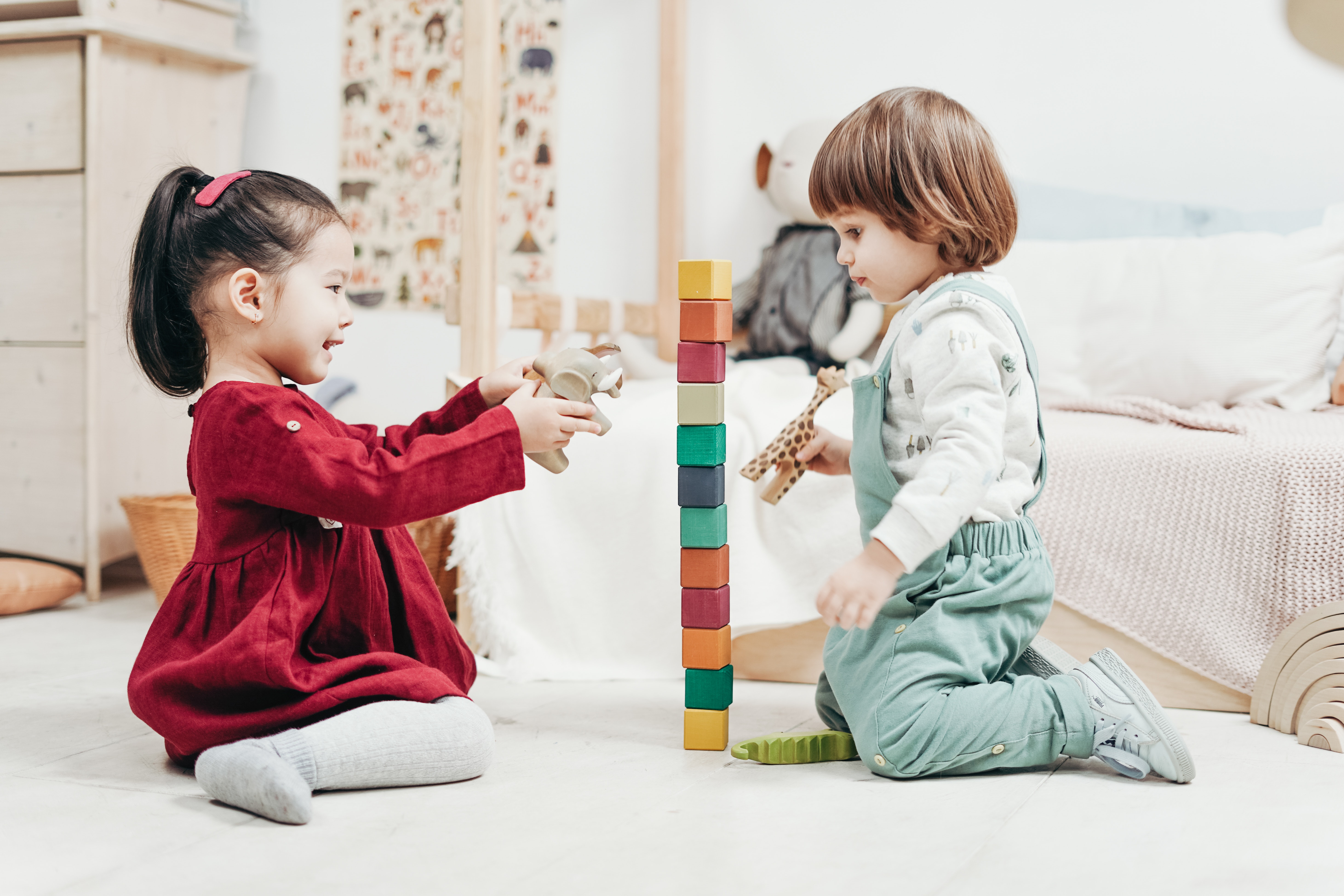 children, fighting, toys